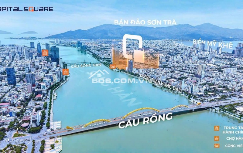 Duy nhất Căn hộ 1PN Capital Square – mặt tiền Trần Hưng Đạo, chỉ 1 phút ra sông Hàn, sở hữu lâu dài